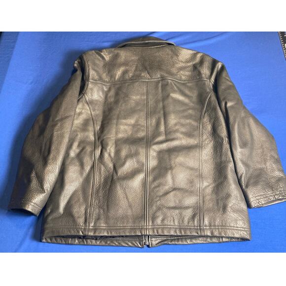VTG Wilson Leather Mens Coat Jacket XL Thinsulate Quilted Lining Full Zip Heavy - Picture 2 of 13